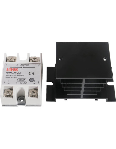 2 Piezas Relé de Estado Sólido SSR-25DA 25A 3-32VDC 24-380VAC