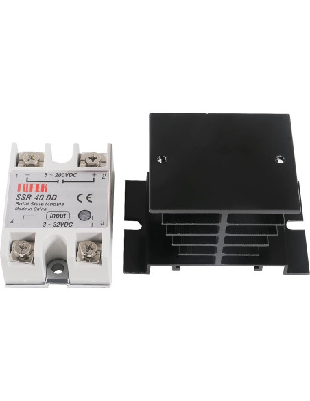 2 Piezas Relé de Estado Sólido SSR-25DA 25A 3-32VDC 24-380VAC