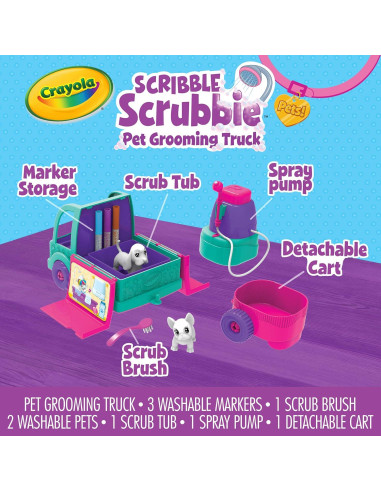 Camión de Cuidado Crayola Scribble Scrubbie con Mascotas