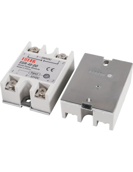 2 Piezas Relé de Estado Sólido SSR-25DA 25A 3-32VDC 24-380VAC