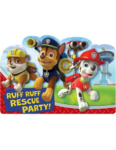 Tarjeta Postal de Invitación Paw Patrol - 8 Postales 2