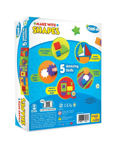 Rompecabezas de Formas Imagimake Vehículos 42 Piezas