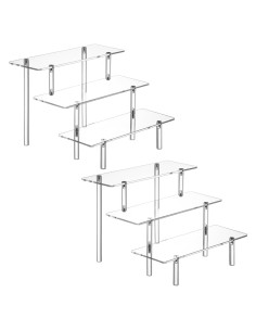 Soporte Acrílico 3 Niveles 2PCS para Cupcakes y Perfumes