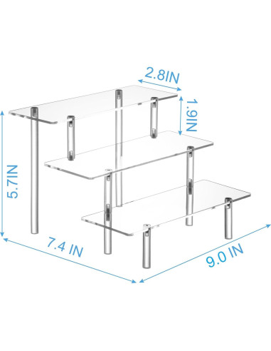 Soporte Acrílico 3 Niveles 2PCS para Cupcakes y Perfumes