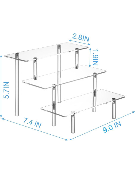 Soporte Acrílico 3 Niveles 2PCS para Cupcakes y Perfumes