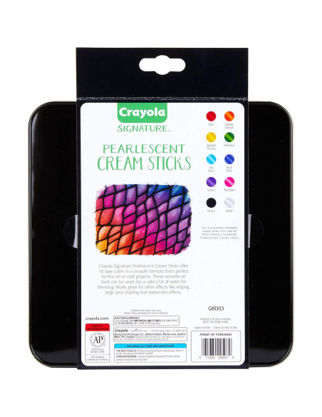 Palitos de Crema Perlescentes Crayola Set de 10 Colores Palitos de Crema Perlescentes Crayola Set de 10 Colores