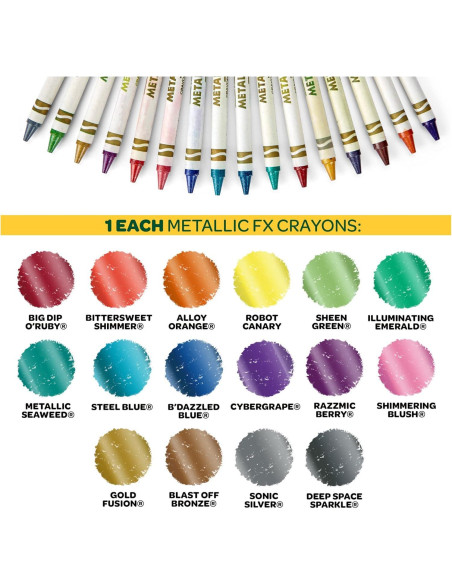 Caddy Crayones Crayola 152 Colores con Tapa y Sacapuntas