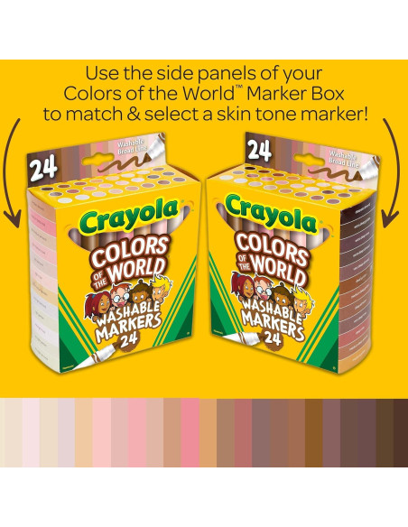 Marcadores Crayola Colores del Mundo 24 Tono de Piel