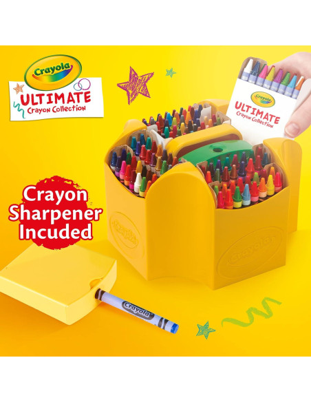 Caddy Crayones Crayola 152 Colores con Tapa y Sacapuntas