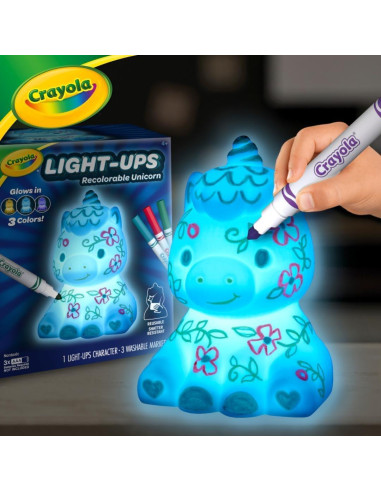 Crayola Light Ups Unicornio - Manualidad Brillante 10 cm