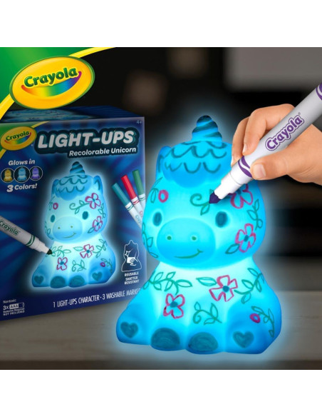 Crayola Light Ups Unicornio - Manualidad Brillante 10 cm