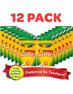 Marcadores Crayola Línea Fina 12pk Multicolor 0.5mm 2