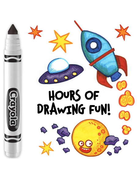 Marcadores Lavables Crayola Negro 12 Piezas Línea Ancha Marcadores Lavables Crayola Negro 12 Piezas Línea Ancha