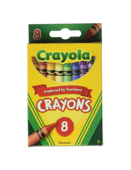 Crayones Crayola 8 colores en caja de 12 unidades