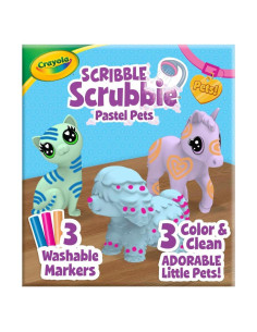 Crayola Scribble Scrubbie Mascotas Pastel 3ct Juguete Creativo