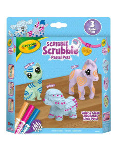 Crayola Scribble Scrubbie Mascotas Pastel 3ct Juguete Creativo 2