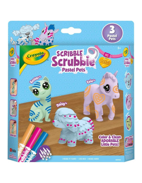 Crayola Scribble Scrubbie Mascotas Pastel 3ct Juguete Creativo