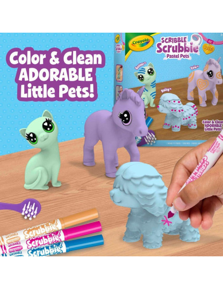 Crayola Scribble Scrubbie Mascotas Pastel 3ct Juguete Creativo