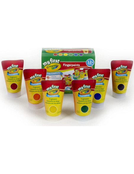 Pinturas de Dedos Lavables Crayola 6 Colores 240 ml