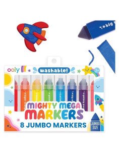 Marcadores Lavables Ooly Jumbo 8 Colores para Niños