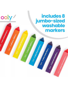 Marcadores Lavables Ooly Jumbo 8 Colores para Niños 2