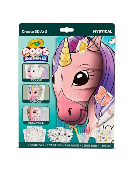 Conjunto de Arte 3D Crayola POPs Místico para Niños 5+