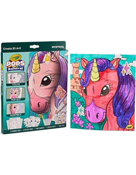 Conjunto de Arte 3D Crayola POPs Místico para Niños 5+