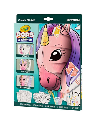 Conjunto de Arte 3D Crayola POPs Místico para Niños 5+