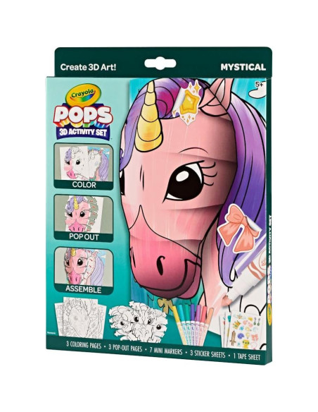 Conjunto de Arte 3D Crayola POPs Místico para Niños 5+