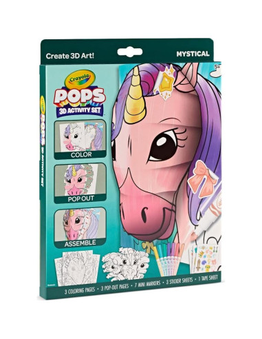 Conjunto de Arte 3D Crayola POPs Místico para Niños 5+