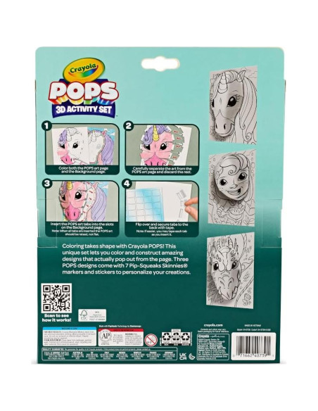 Conjunto de Arte 3D Crayola POPs Místico para Niños 5+