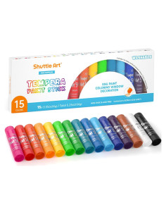 Barras de Pintura Tempera Shuttle Art 15 Colores Lavables