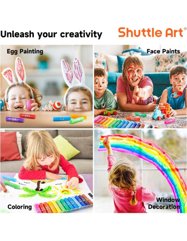 Barras de Pintura Tempera Shuttle Art 15 Colores Lavables