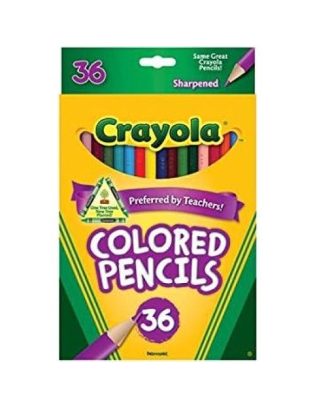 Lápices de Colores Crayola 36 Piezas Largos y Brillantes Lápices de Colores Crayola 36 Piezas Largos y Brillantes