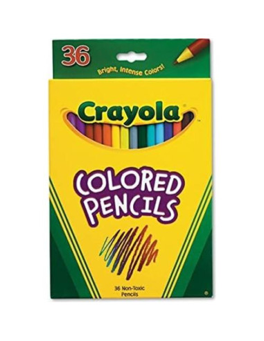 Lápices de Colores Crayola 36 Piezas Largos y Brillantes