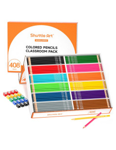 Lápices de Colores Shuttle Art 408 Paquetes Multicolor
