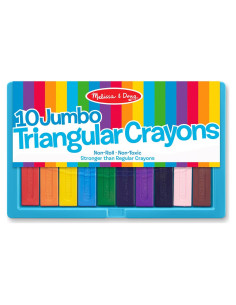 Crayones Triangulares Melissa & Doug - Paquete de 10 Colores