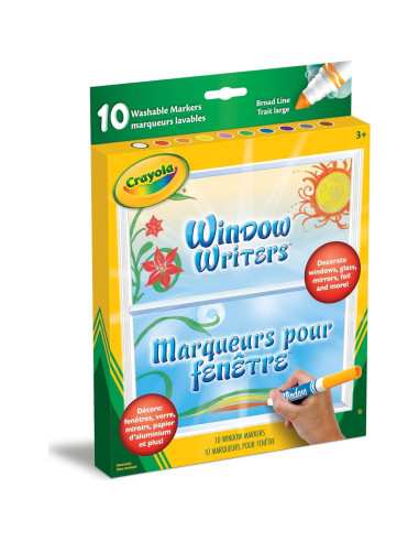 Marcadores Lavables Crayola 10 Piezas para Ventana