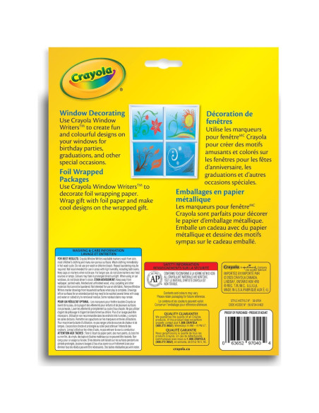 Marcadores Lavables Crayola 10 Piezas para Ventana Marcadores Lavables Crayola 10 Piezas para Ventana