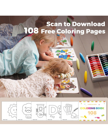 Crayones de Cera de Abeja MIROLA KIDS 12 Colores Lavables