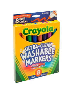 Marcadores Lavables Crayola 8 Colores Punta Ancha 110g 2