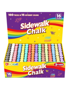 Set de 160 Tizas de Acera Officygnet Jumbo No Tóxicas