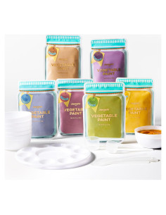 Polvo de Pintura de Dedos Lavable Jar Melo 6 Colores 60 g