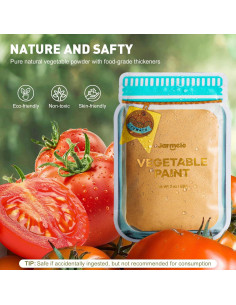 Polvo de Pintura de Dedos Lavable Jar Melo 6 Colores 60 g 2