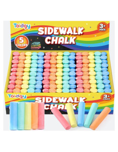Juego de 150 Tizas de Acera Jumbo Toidgy Lavables