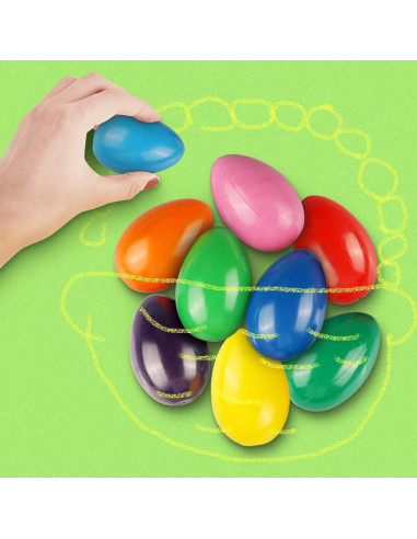 Crayones de Huevo Tencoz 9 Colores No Tóxicos Lavables 3+