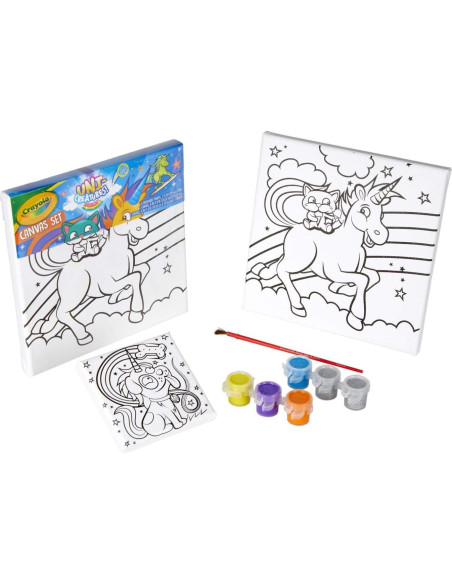 Juego de Pintura Unicornio Crayola 2 Lienzos 6 Pinturas Juego de Pintura Unicornio Crayola 2 Lienzos 6 Pinturas