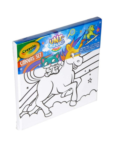 Juego de Pintura Unicornio Crayola 2 Lienzos 6 Pinturas