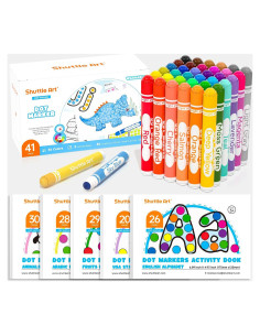 Marcadores de Puntos Shuttle Art 36 Colores + 5 Libros Actividad