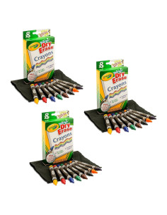 Paquete de 3 Crayones de Borrado en Seco Crayola 24 Colores